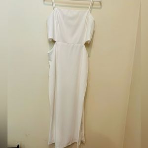 Lulus White Sleeveless Cutout Midi Dress size XL